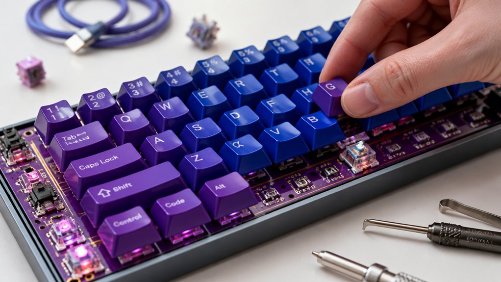 attach keycaps test functions