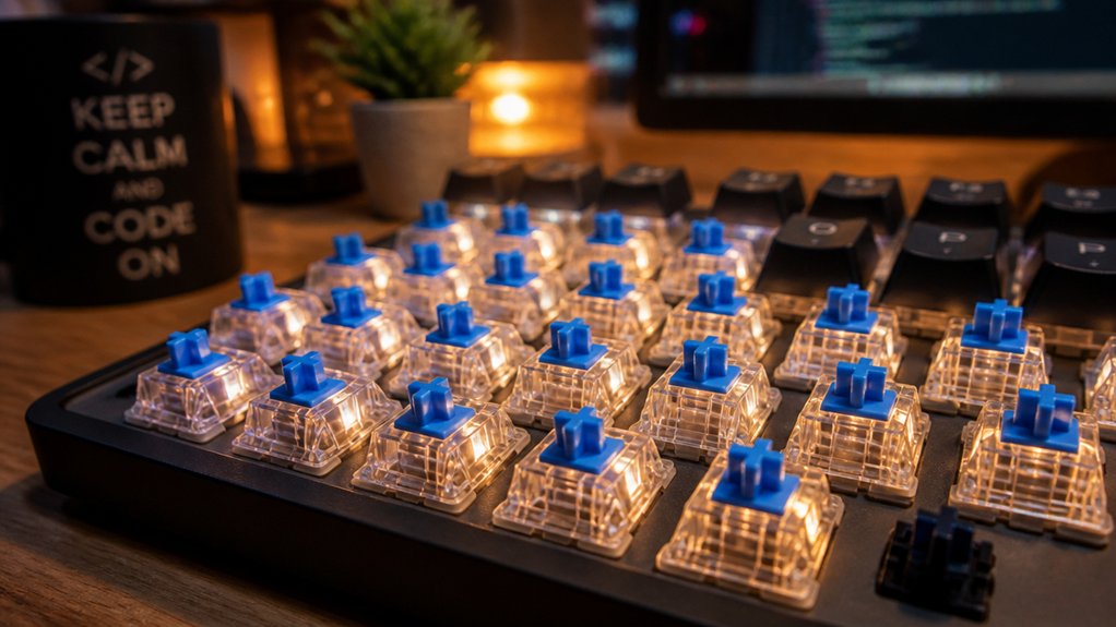 clicky switches enhance rhythm