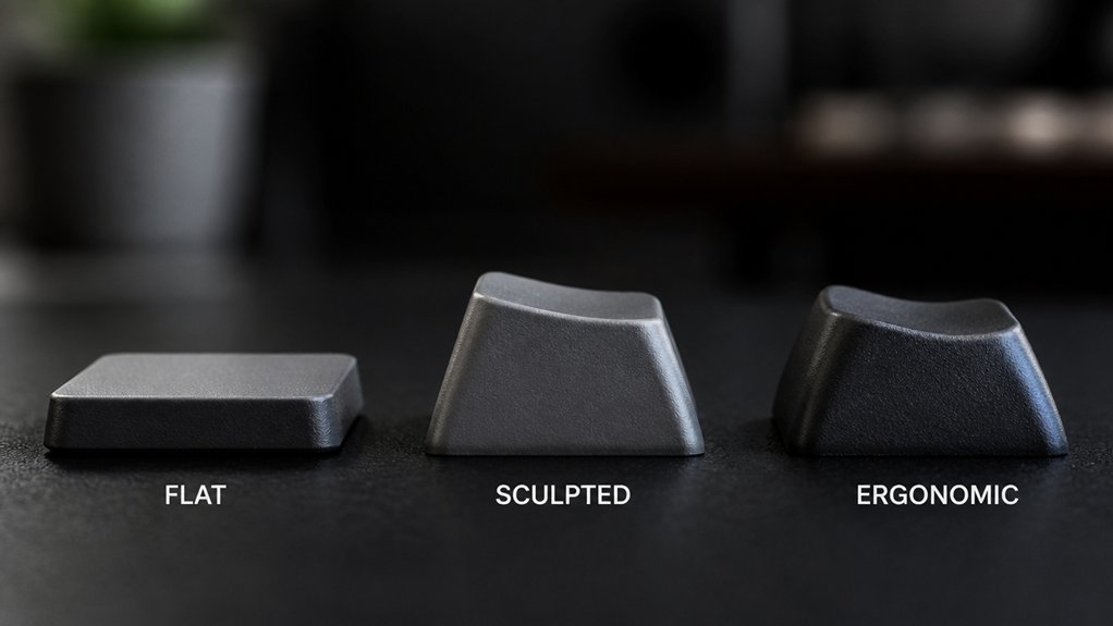 comfortable ergonomic typing shape
