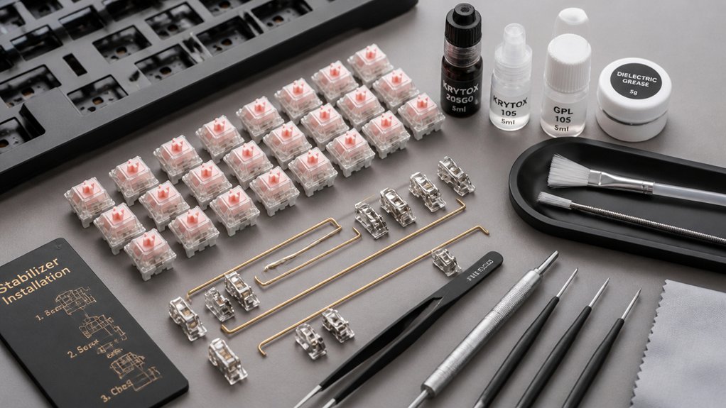 install and lube stabilizers