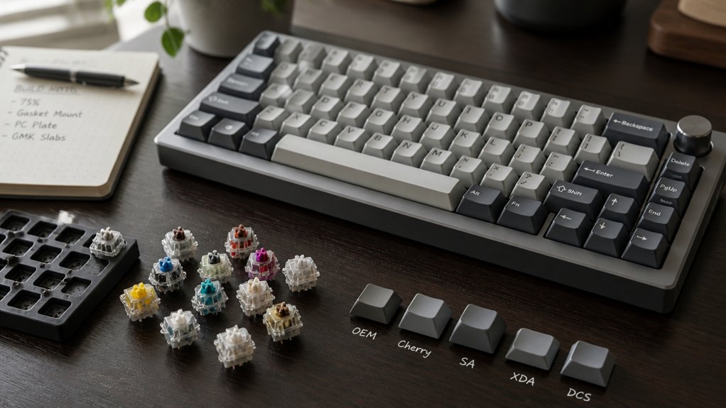 keyboard layout and switches