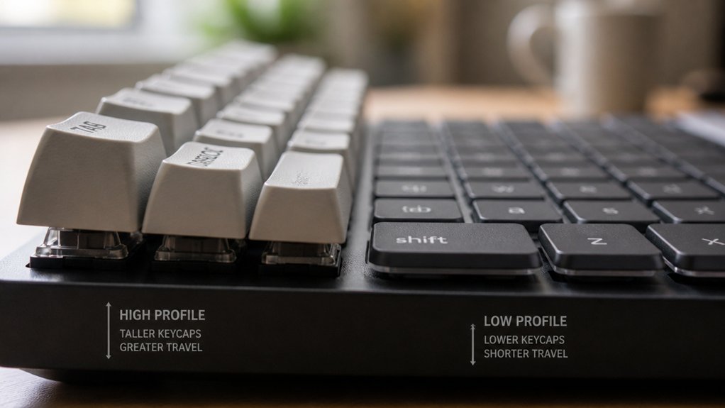 keycap height influences comfort