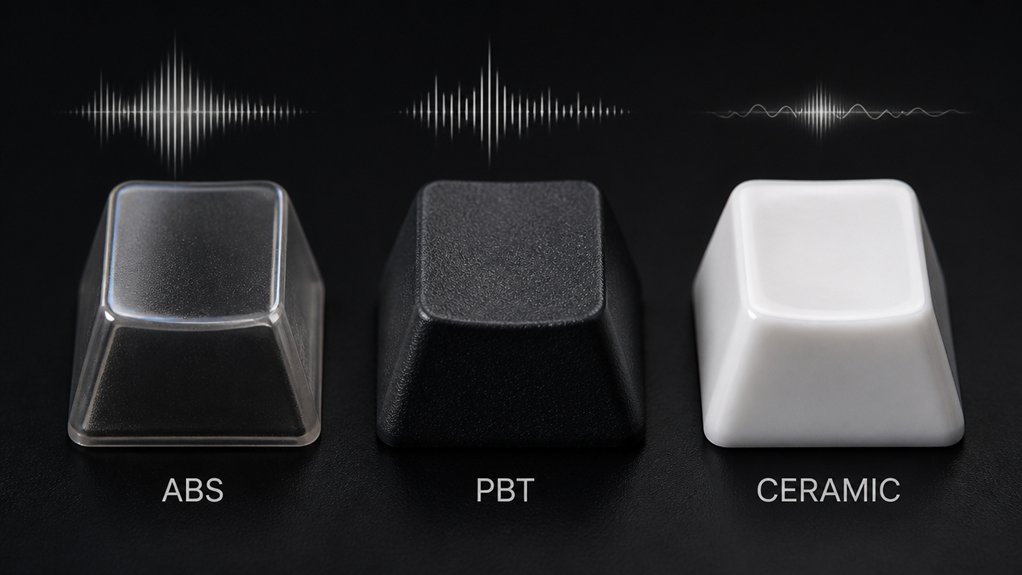 keycap material affects acoustics