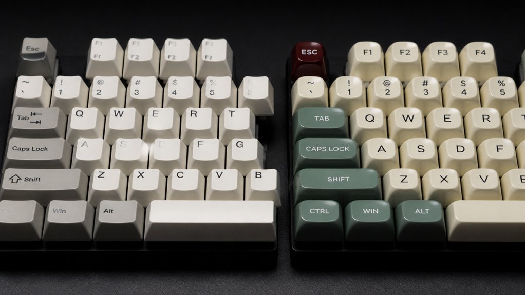 keycap material and profile