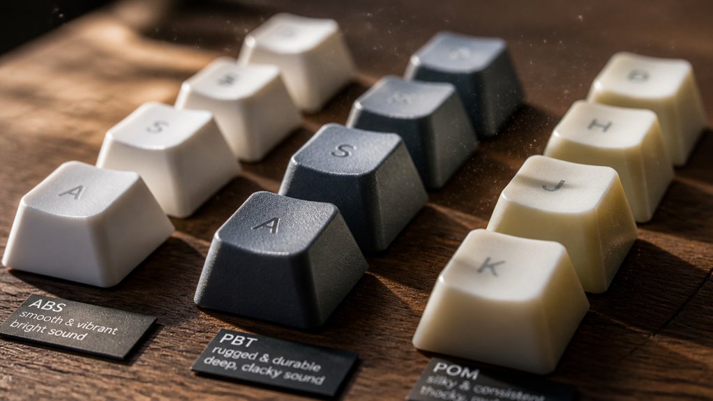keycap material impacts typing