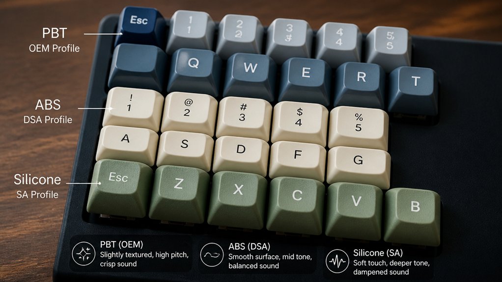 keycap material shapes sound