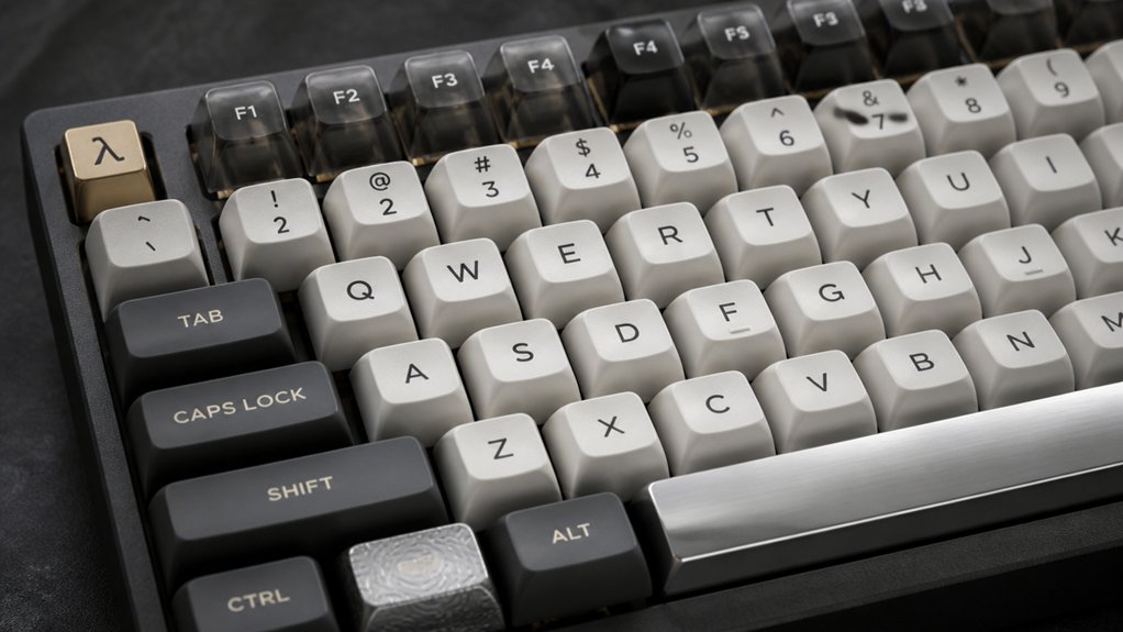 keycap materials influence typing