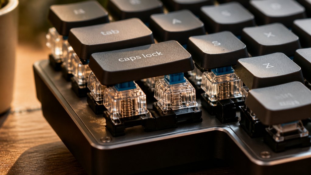 loud tactile typing feedback