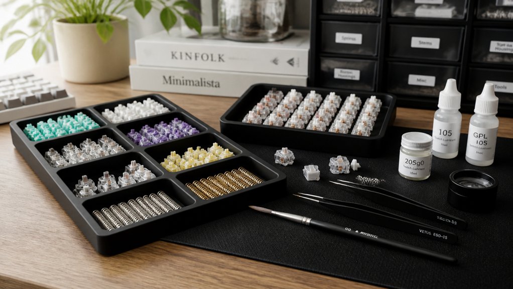 organized workspace and tools