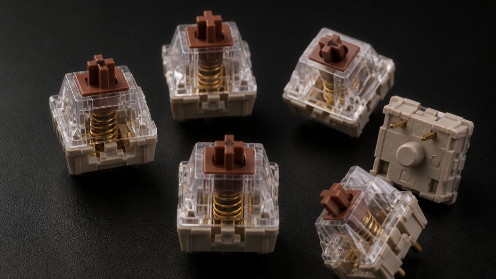 quiet tactile keyboard switches