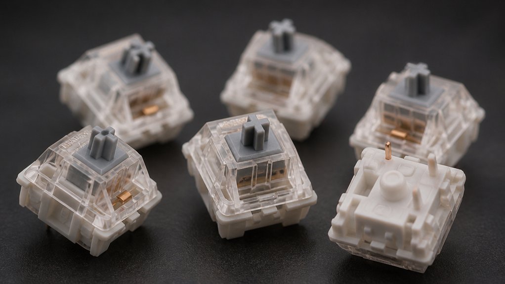 silent tactile mechanical switches