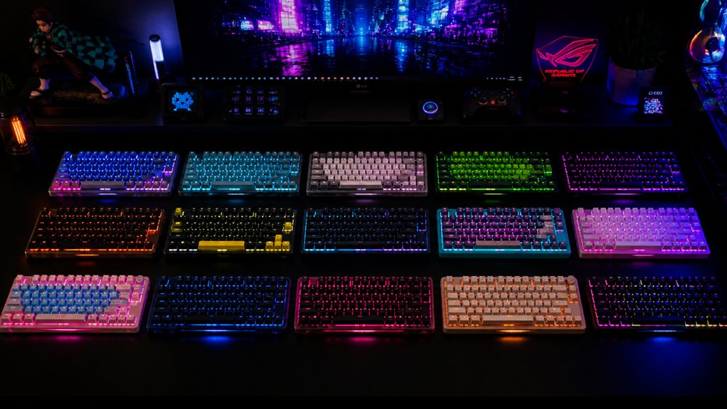 top rgb backlit keycaps
