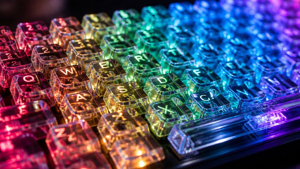 top transparent rgb keycaps