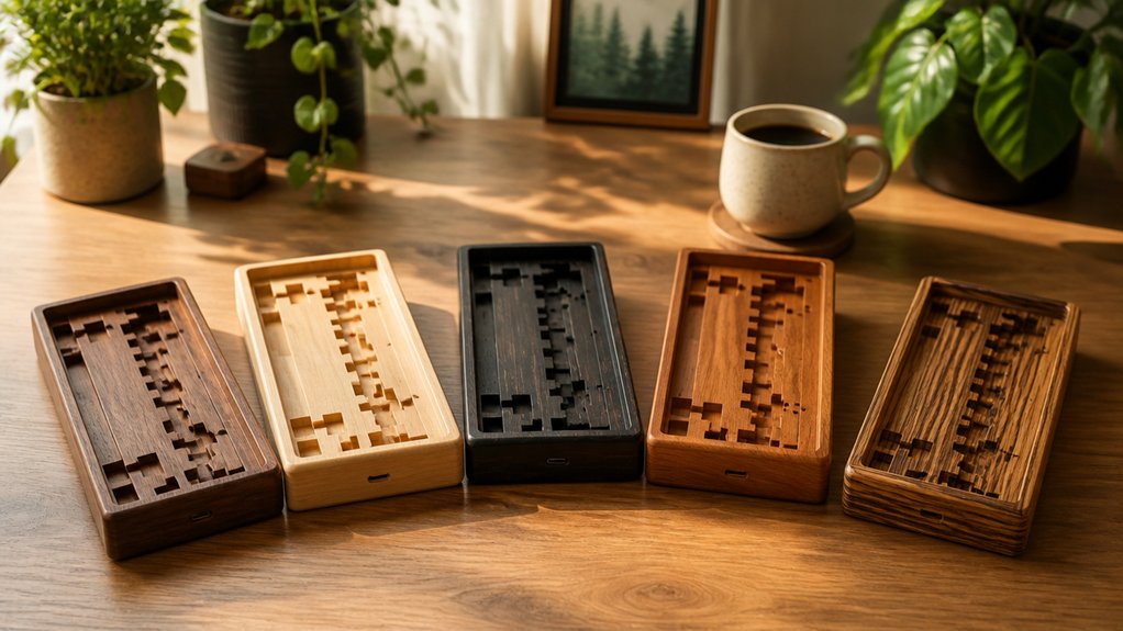 top wooden keyboard cases
