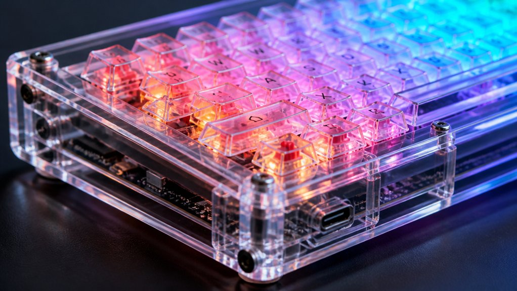 durable transparent keyboard materials