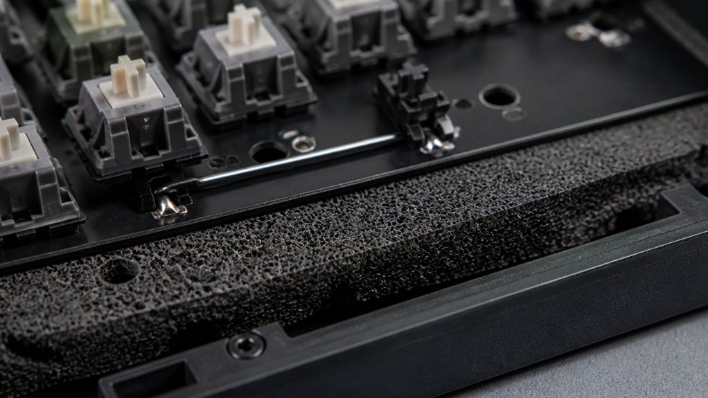 foam enhances keyboard acoustics