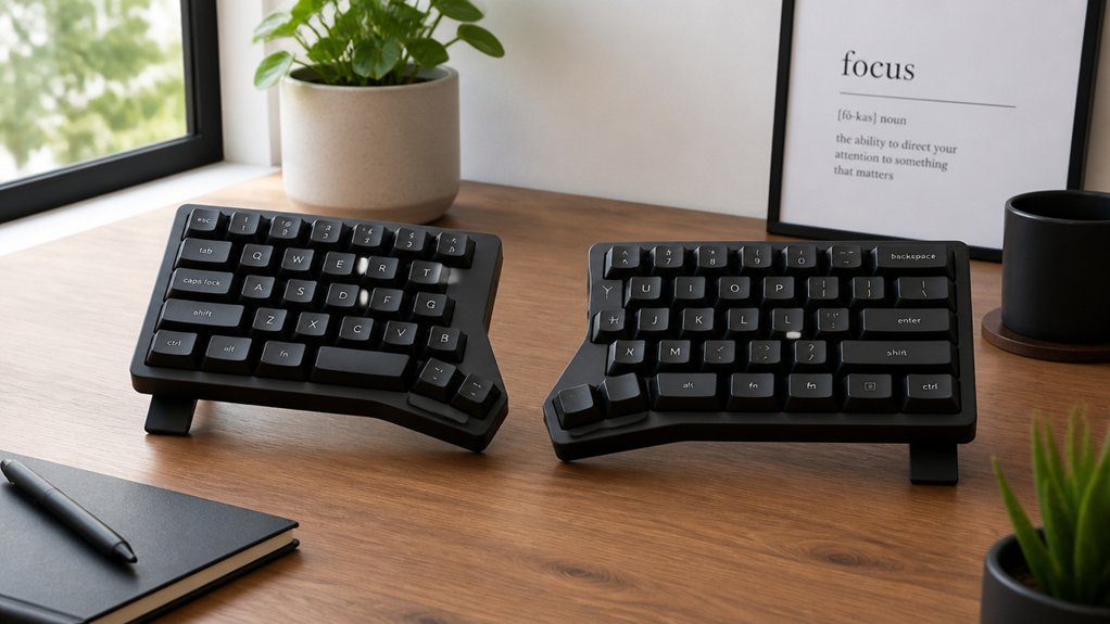 gradual ergonomic keyboard positioning