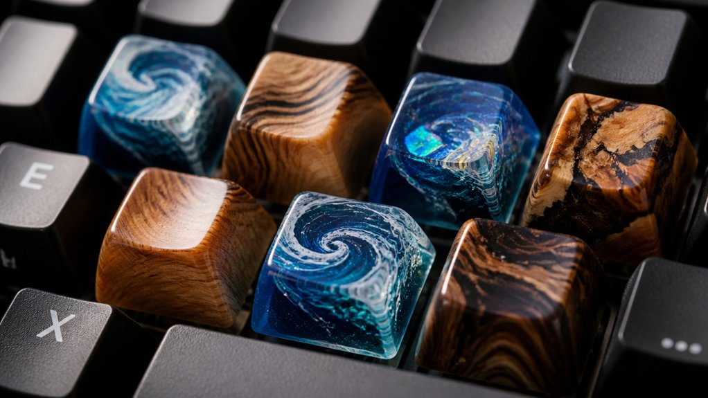 handcrafted vibrant keyboard accents
