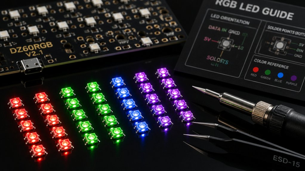 identify and prepare rgb leds