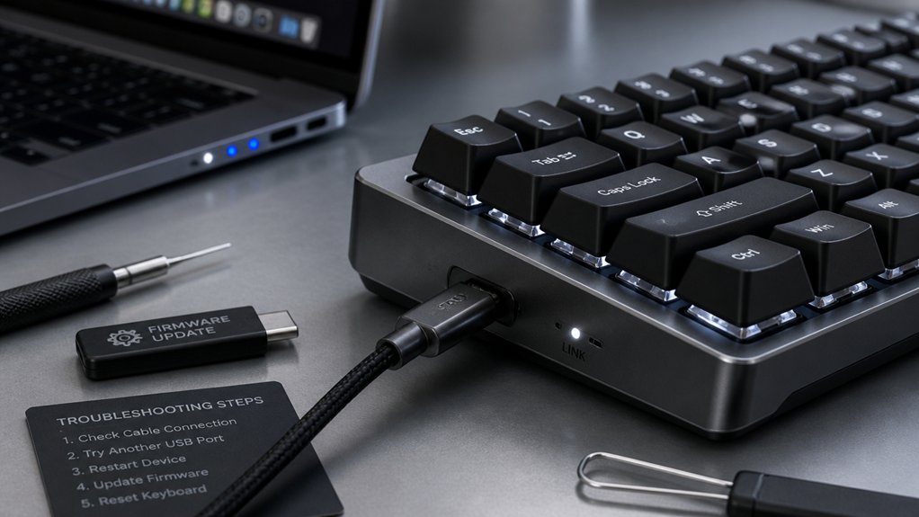 keyboard connection troubleshooting steps