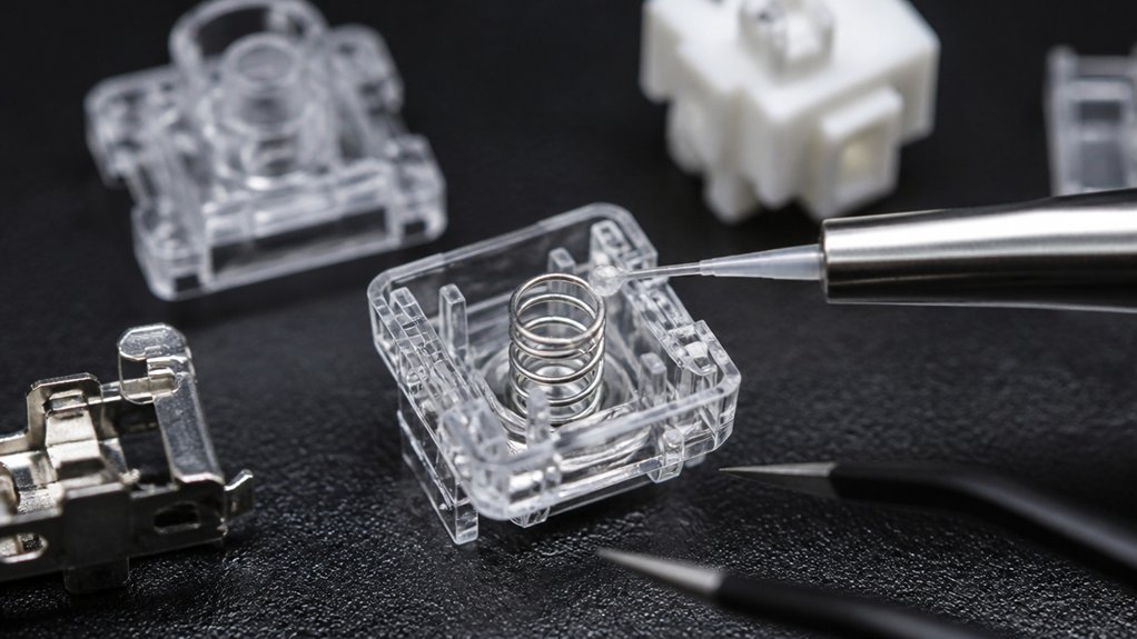 lightly lubricate switch springs