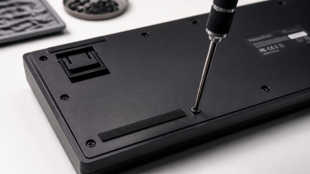 locate and remove screws
