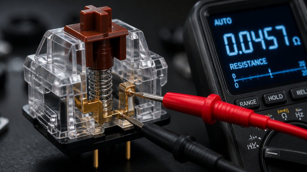 measure keyboard switch resistance
