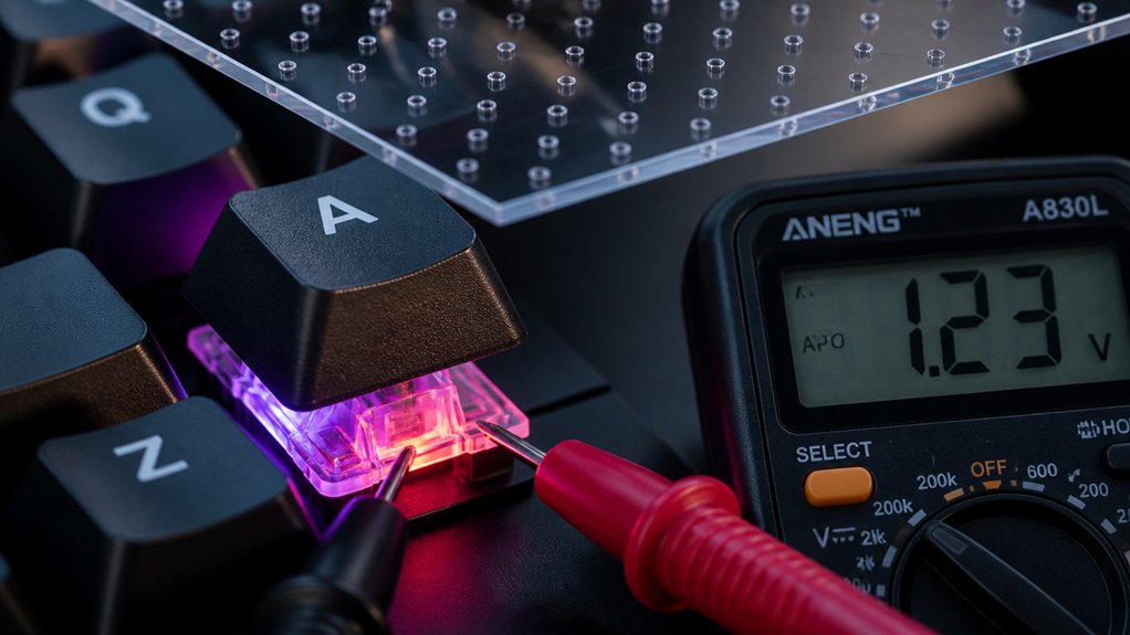 mechanical switches register keypresses