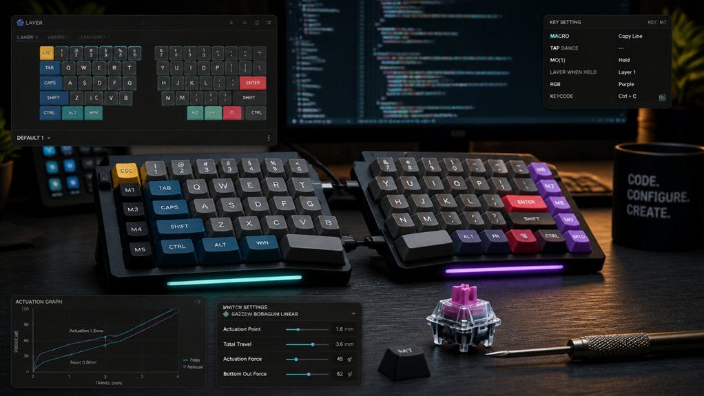 optimize split keyboard ergonomics