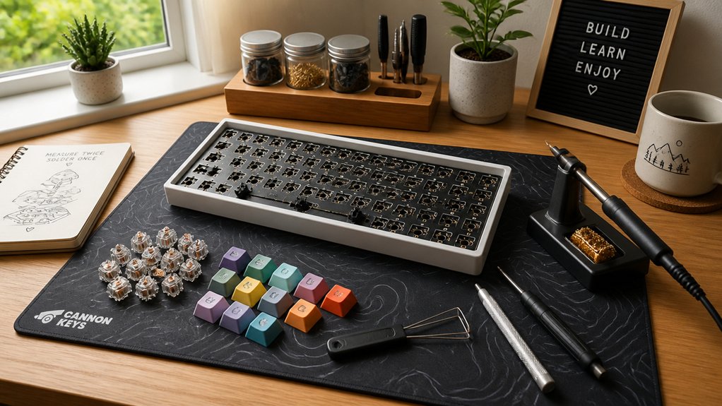 organized workspace for assembly