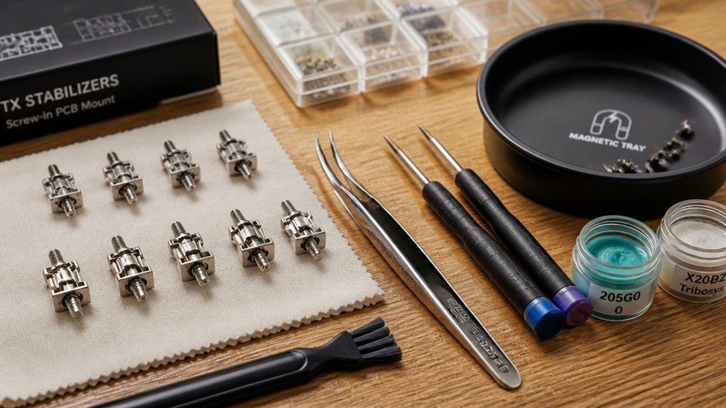 preparing and organizing stabilizer parts