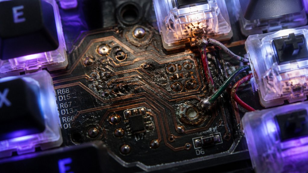 preventing mechanical keyboard shorts