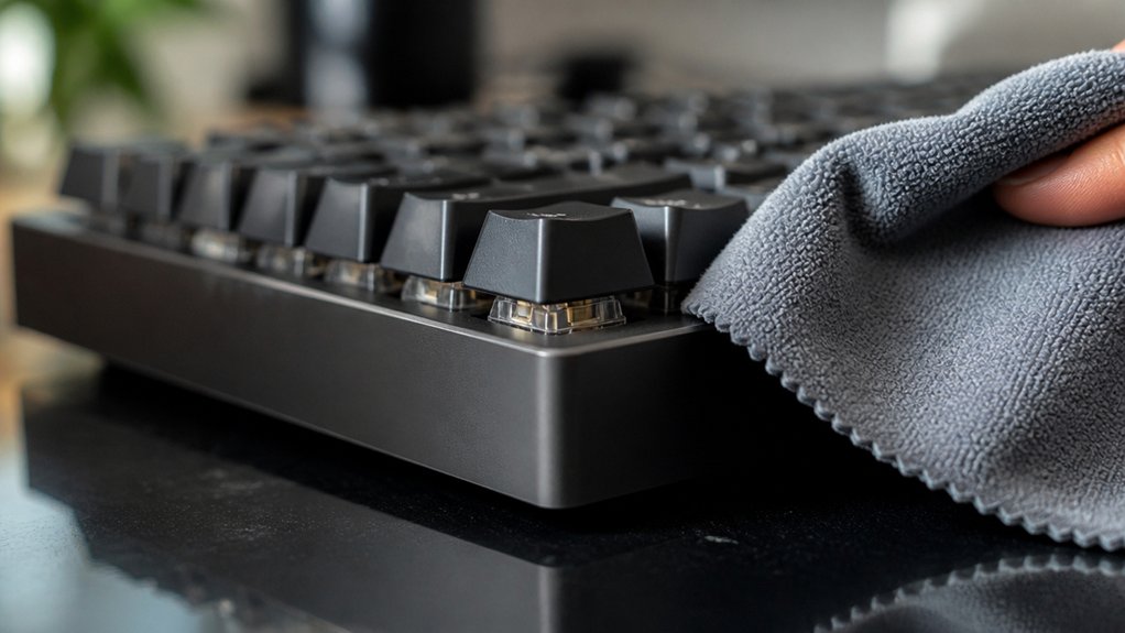 protect keyboard with microfiber