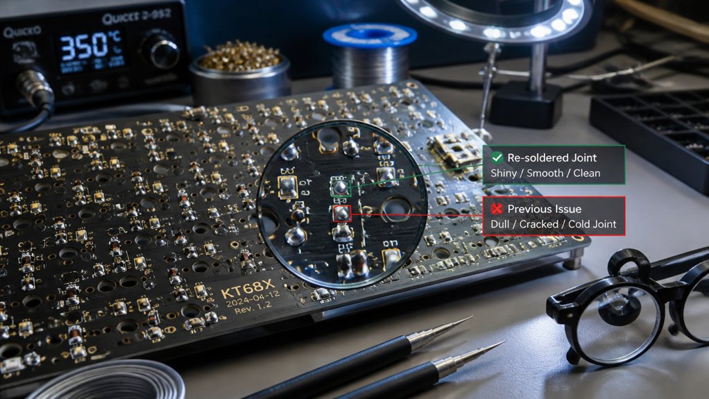 reflow and fix solder