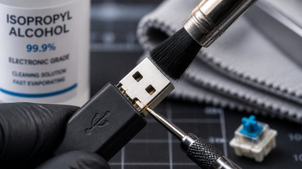 safely clean delicate usb pins