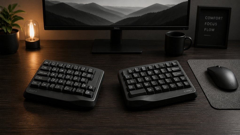 split keyboard ergonomic positioning
