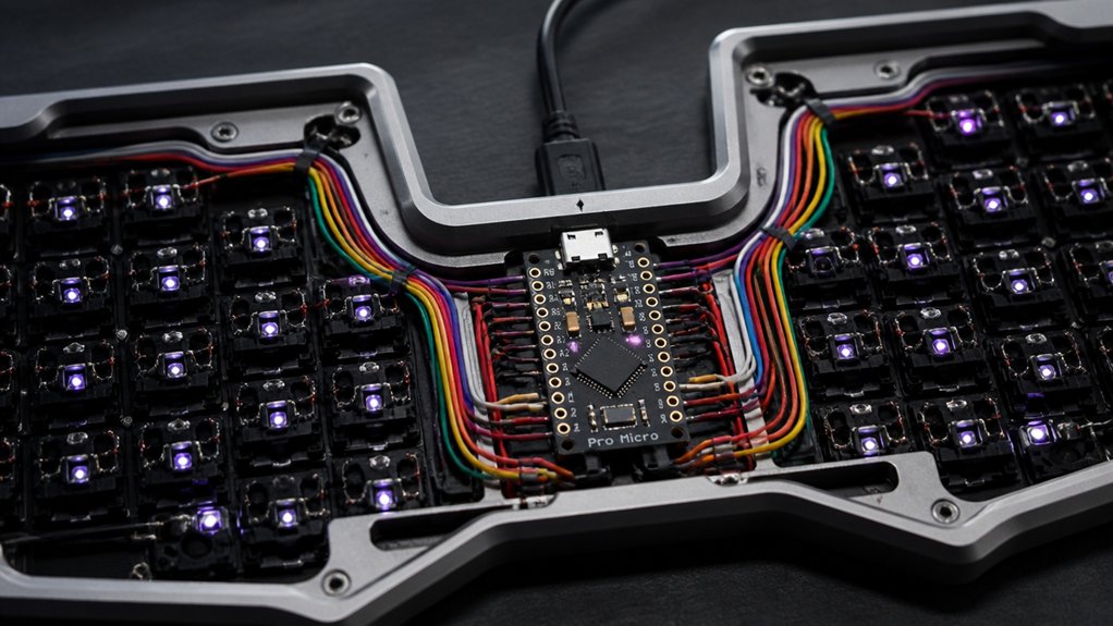 split keyboard wiring setup