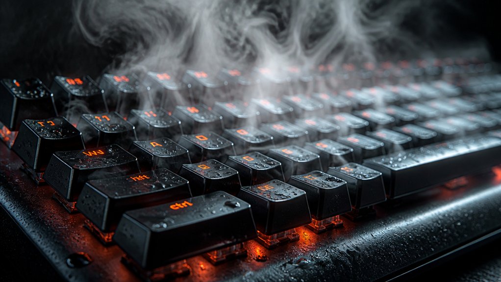 steam causes keyboard damage