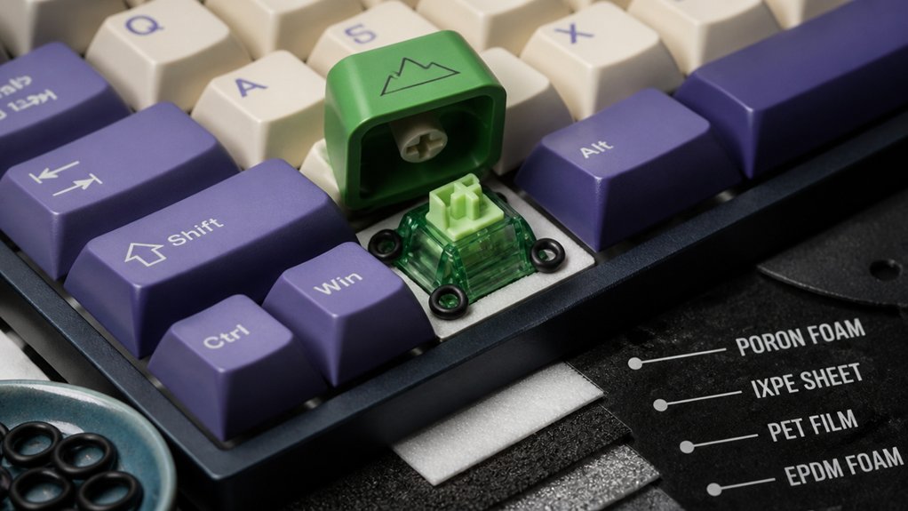 tight keycaps reduce rattling