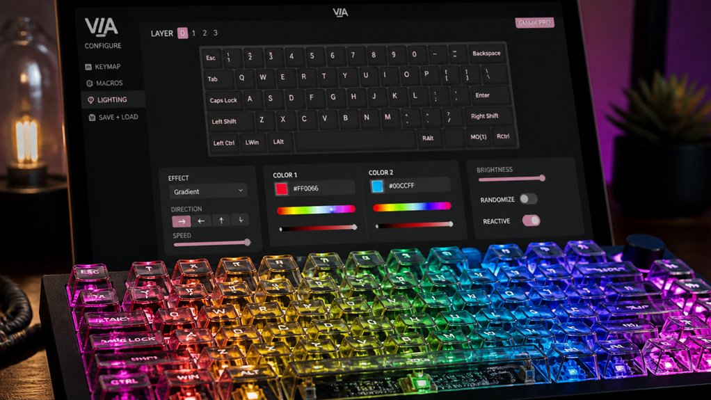 via firmware customizable keyboards