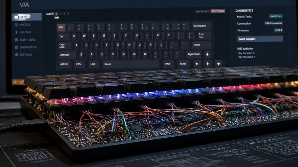 via software keyboard testing
