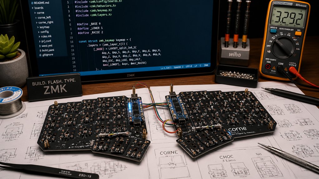 wireless split keyboard setup